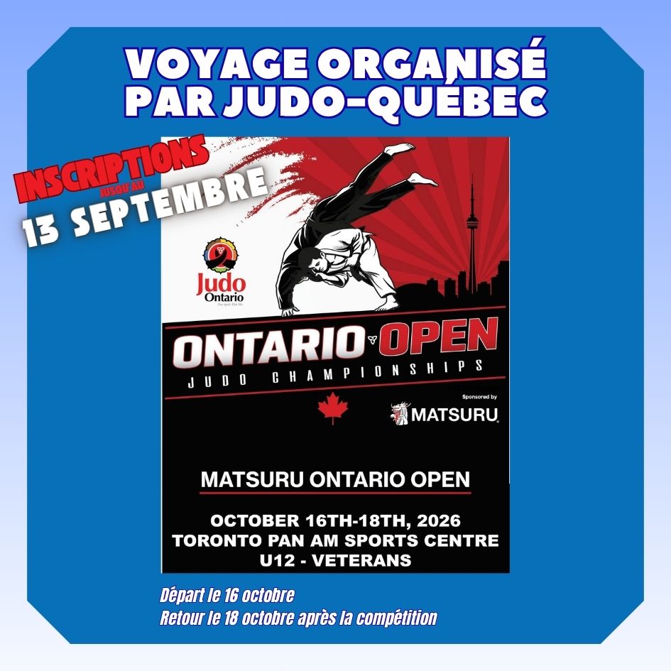 Tournoi - Voyage Ontario Open 2026